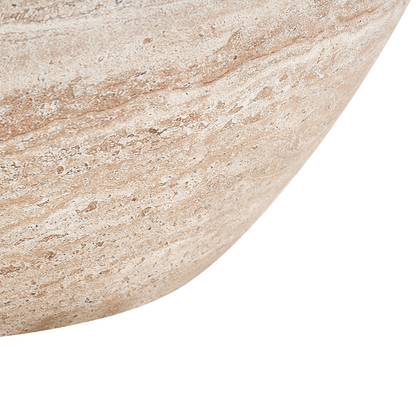 Beige Travertine Effect Coffee Table Stonelike Veneer