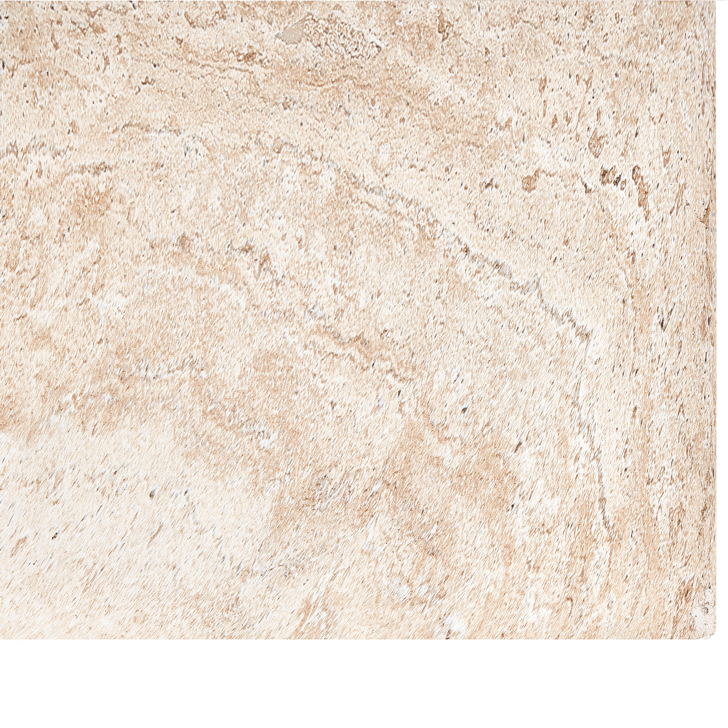 Travertine Effect Coffee Table With Beige Veneer Top Water Transfer Finish