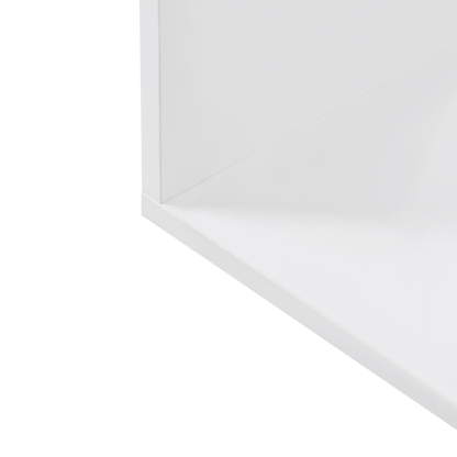 Bedside Table White Particle Board Open Shelves Modern