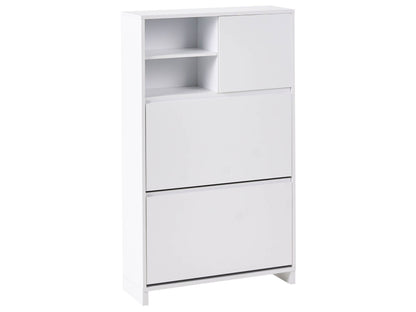 Shoe Cabinet White 3 Compartments Scandinavian Design