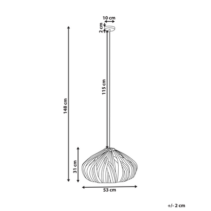 Water Hyacinth Pendant Lamp Boho Handmade Living Room