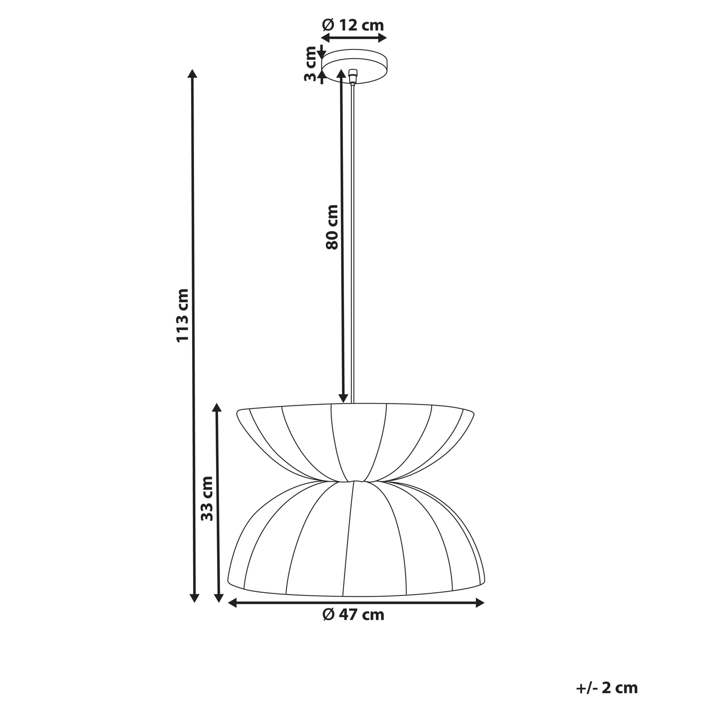 Pendant Lamp Faux Silk White Handcrafted Modern Ceiling Light For Living Room
