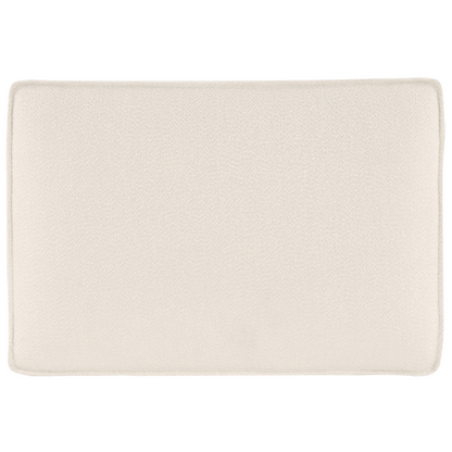 Light Beige Polyester Boucle Upholstered Ottoman Footstool