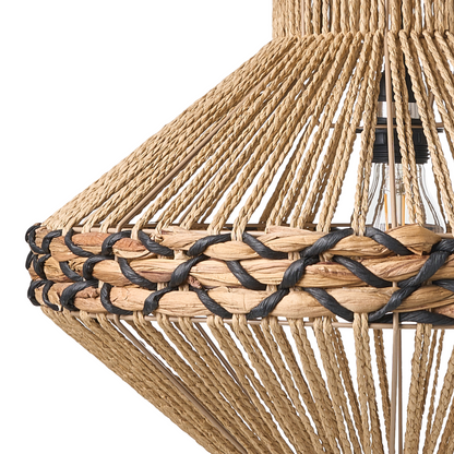 Boho Pendant Lamp Paper Rope Shade