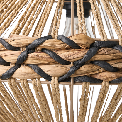 Boho Pendant Lamp Paper Rope Shade
