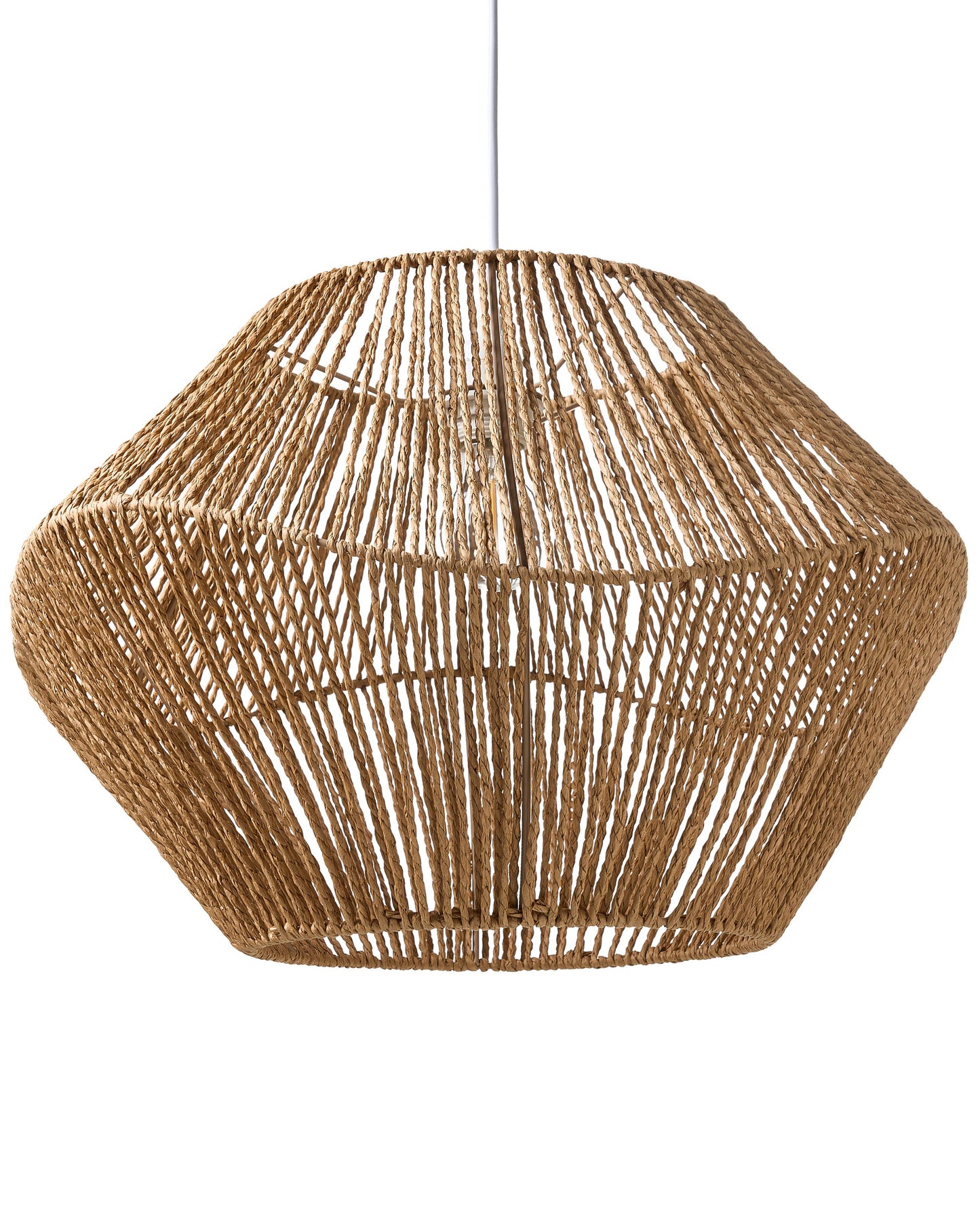 Pendant Lamp Paper Rope Natural Plaited Shade Boho