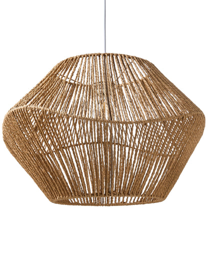Pendant Lamp Paper Rope Natural Plaited Shade Boho