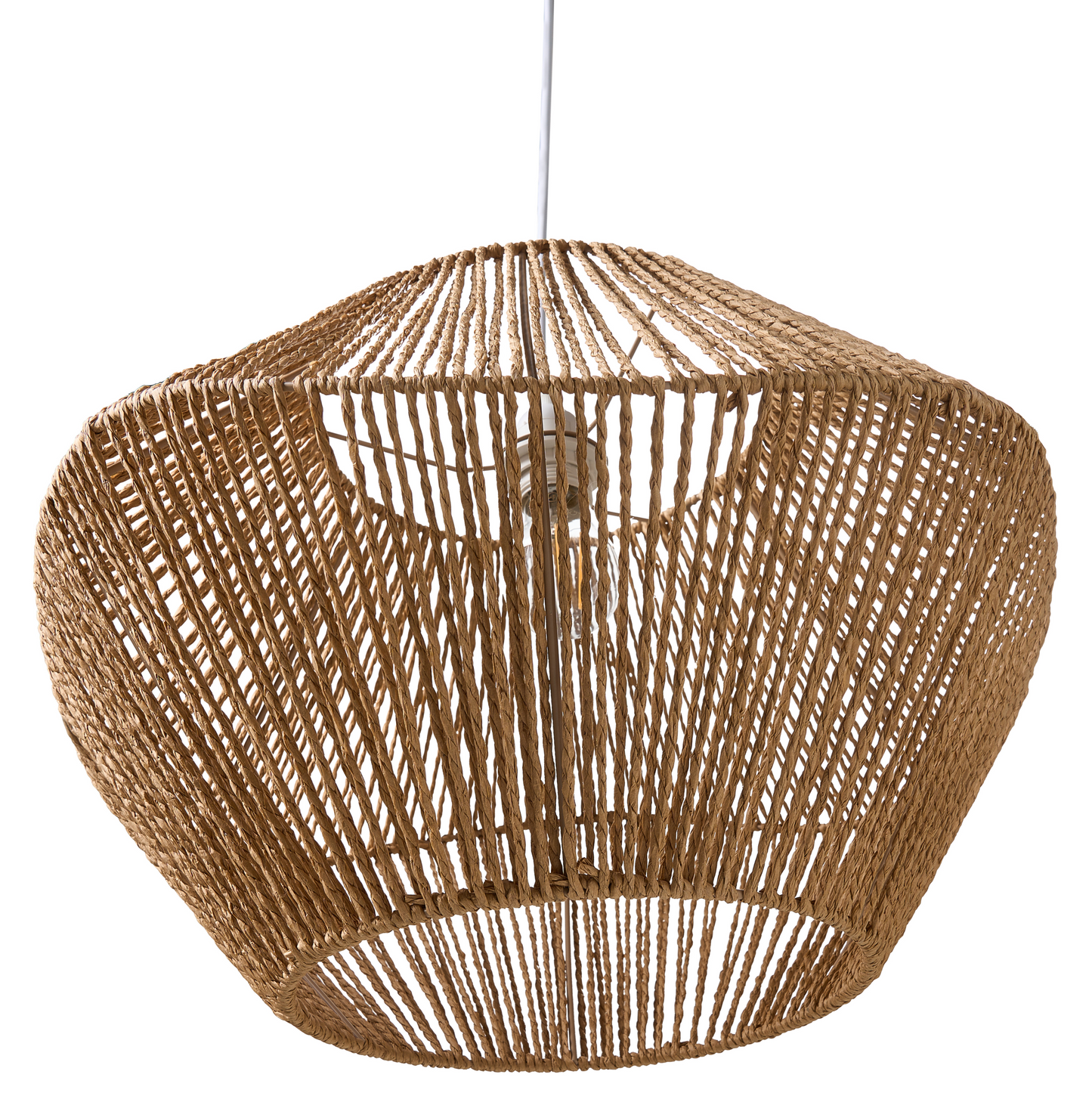 Pendant Lamp Paper Rope Natural Plaited Shade Boho