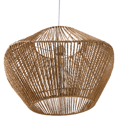 Pendant Lamp Paper Rope Natural Plaited Shade Boho