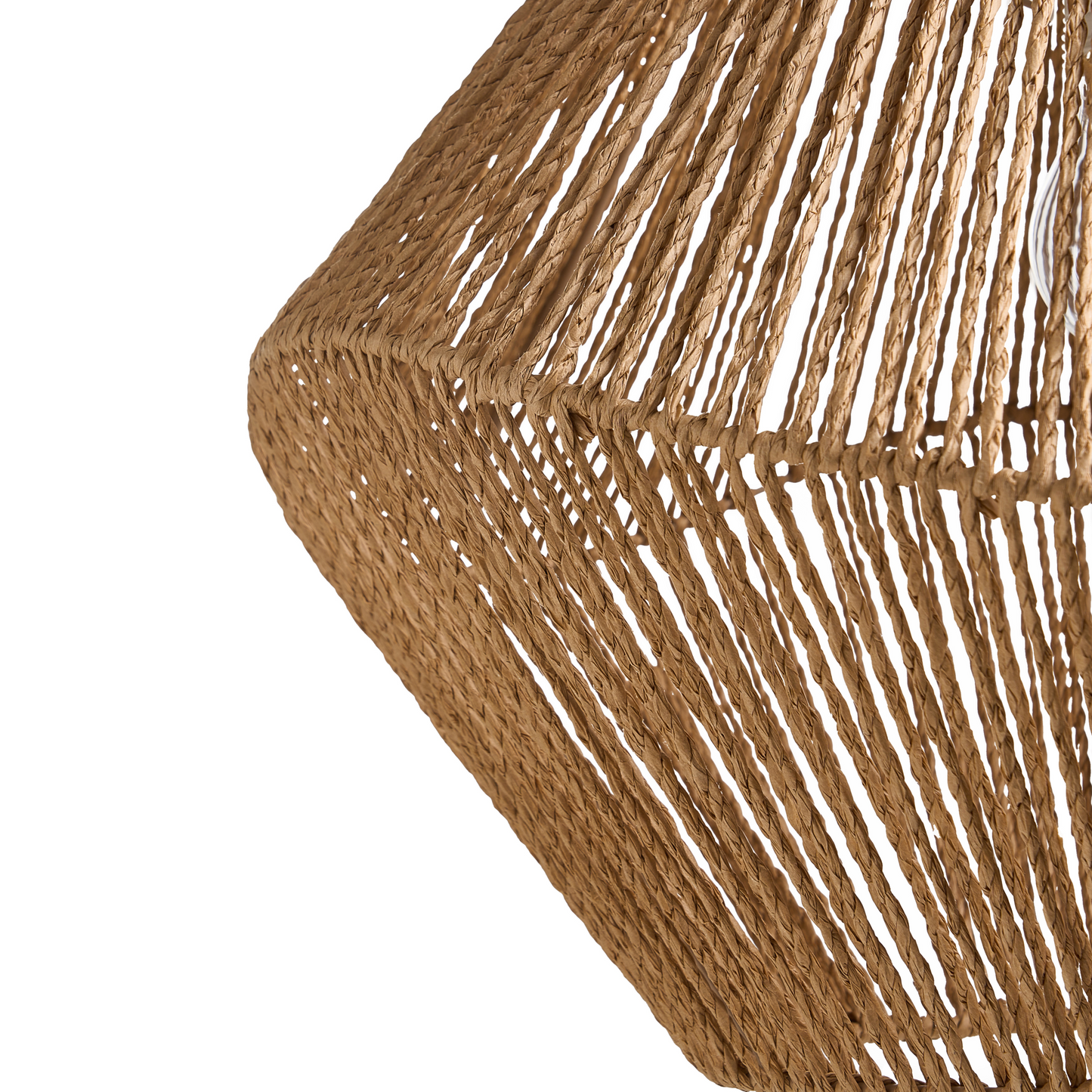Pendant Lamp Paper Rope Natural Plaited Shade Boho