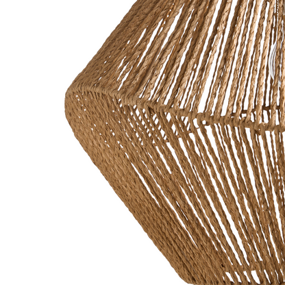 Pendant Lamp Paper Rope Natural Plaited Shade Boho