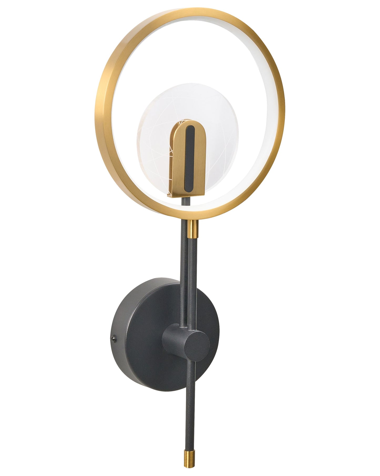 Wall Lamp Gold Silicone Black Metal Base Modern Design for Bathroom and Living Room