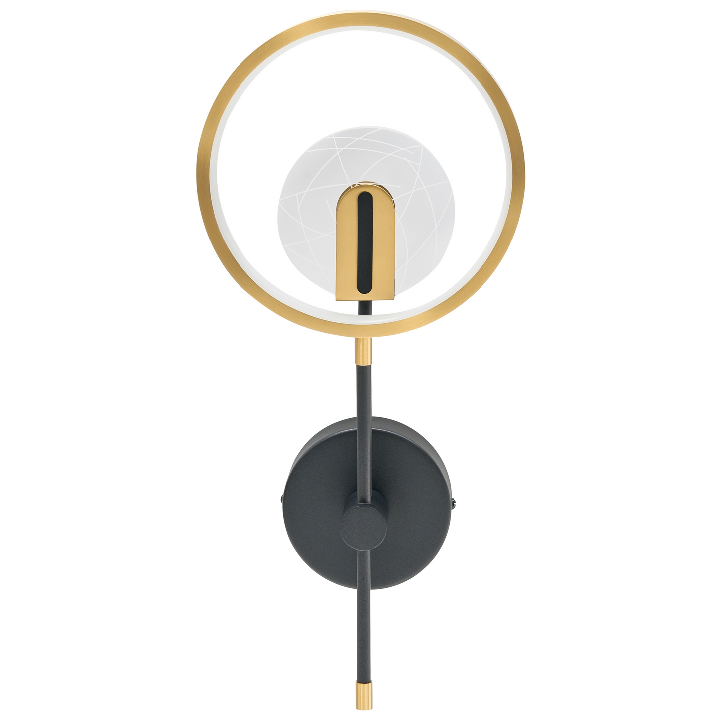 Wall Lamp Gold Silicone Black Metal Base Modern Design for Bathroom and Living Room