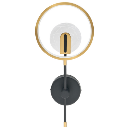 Wall Lamp Gold Silicone Black Metal Base Modern Design for Bathroom and Living Room