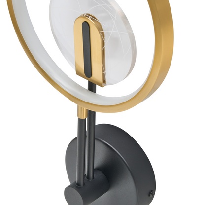 Wall Lamp Gold Silicone Black Metal Base Modern Design for Bathroom and Living Room