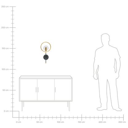 Wall Lamp Gold Silicone Black Metal Base Modern Design for Bathroom and Living Room