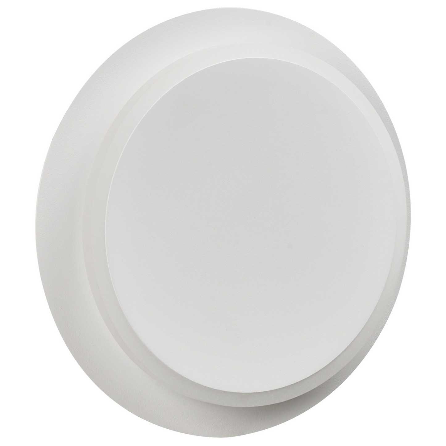 Lighting Set Of 2 Matte White LED Round Shade Wall Lamps