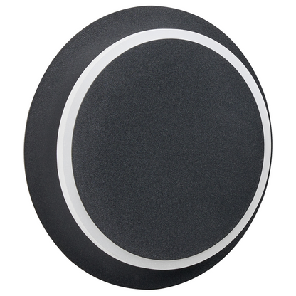Set of 2 LED Wall Lamps Black Matte Round Shade Adjustable