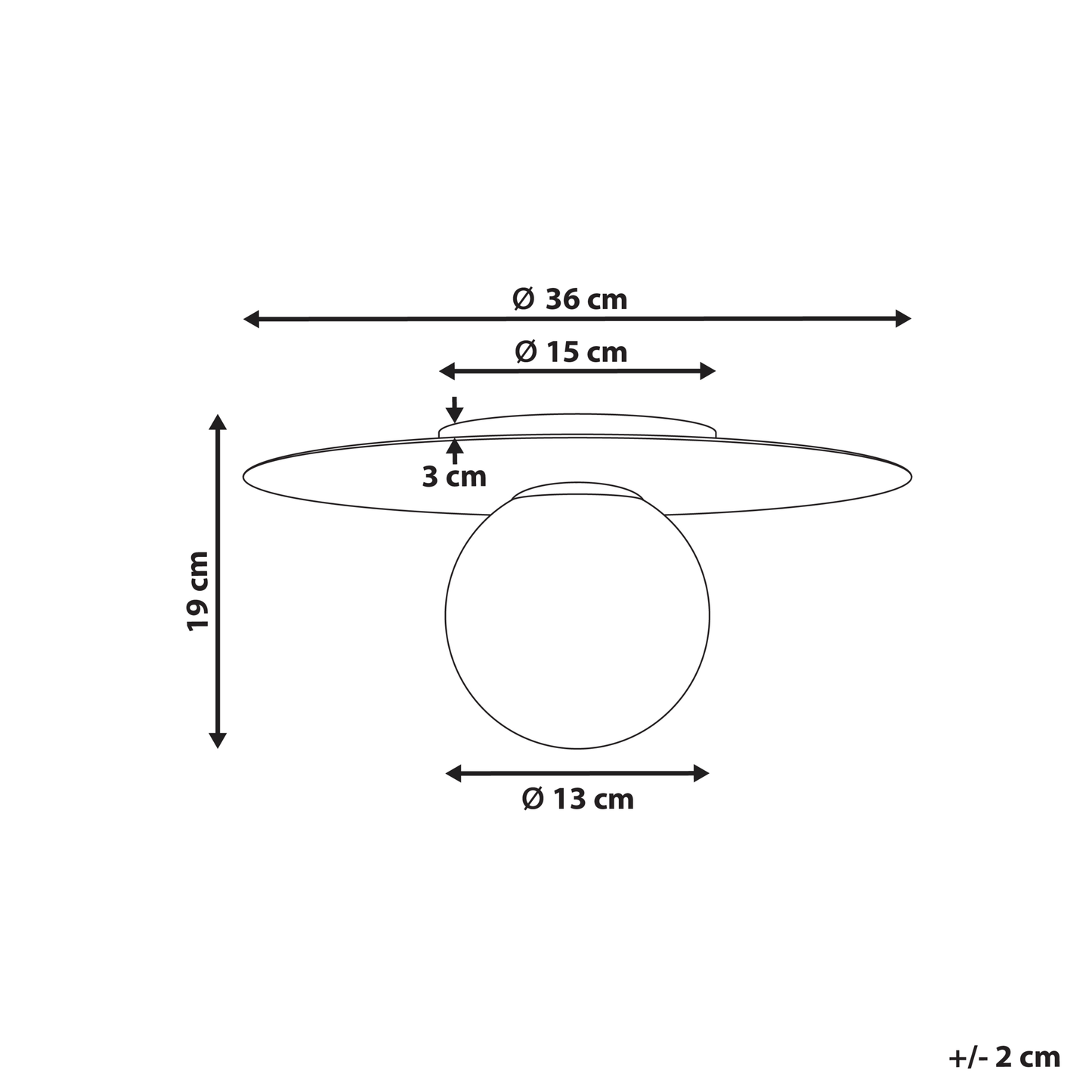 Ceiling Lamp Black Metal Flush Mount Round Modern