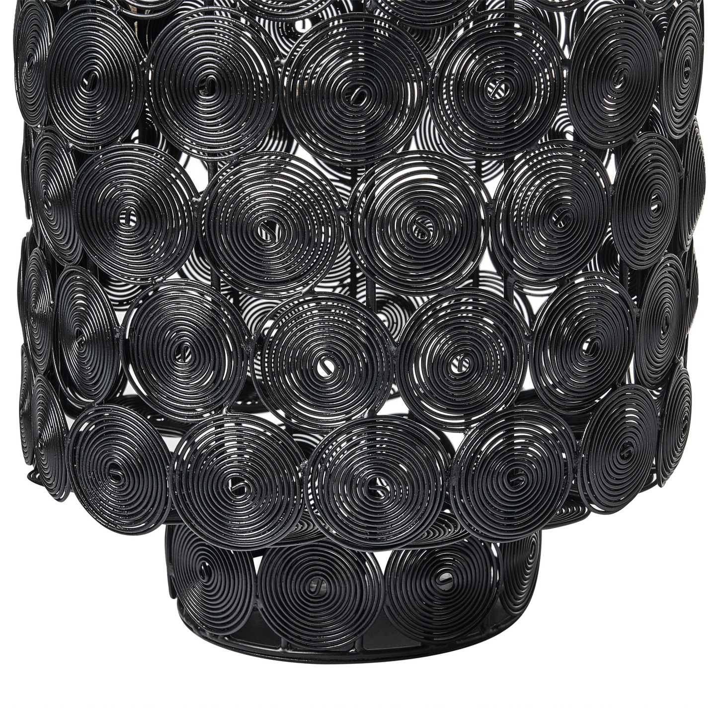 Lantern Black Metal With Jute Handle 35cm