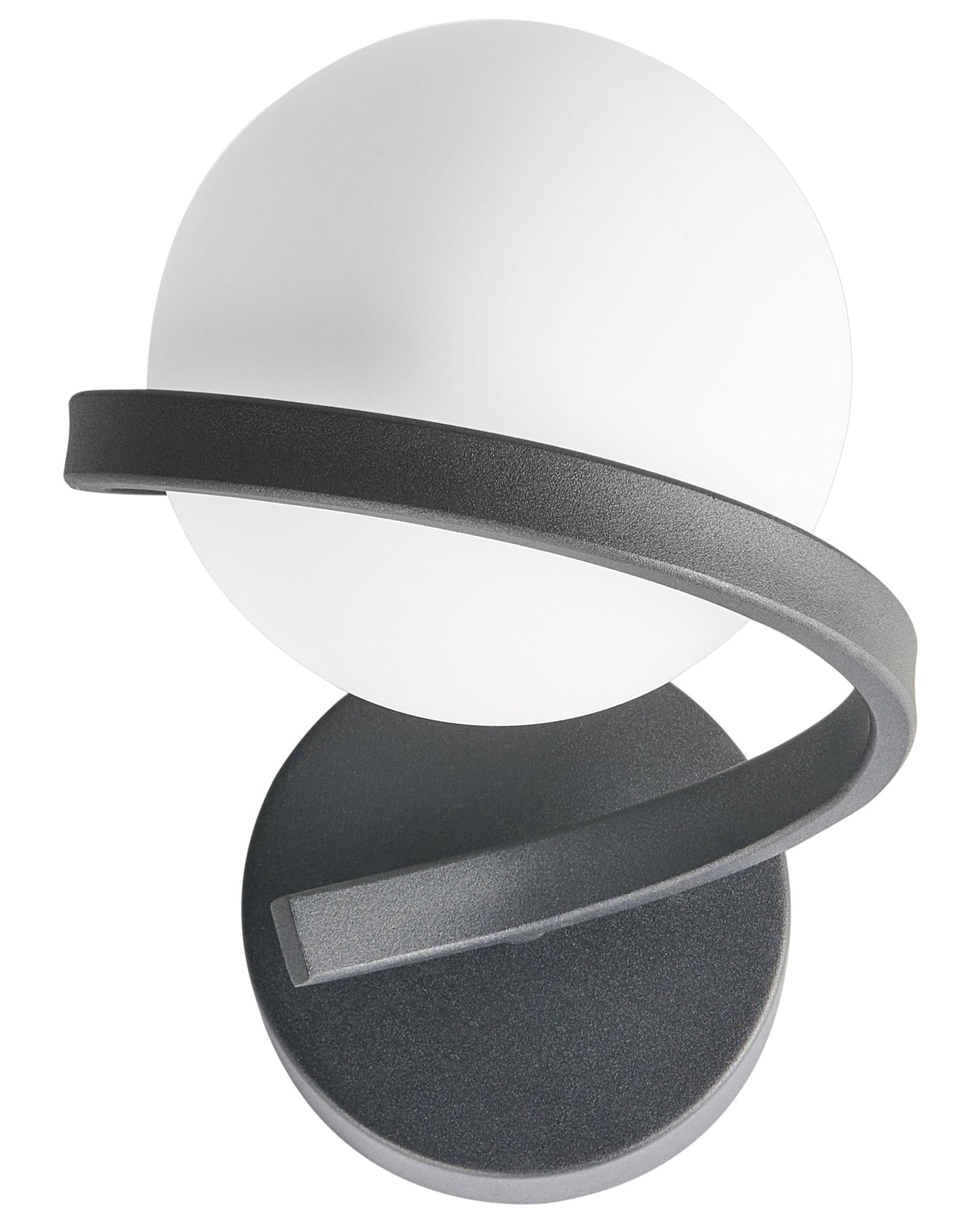 Wall Lamp Black Metal Base Glass Shade Elegant Minimalist