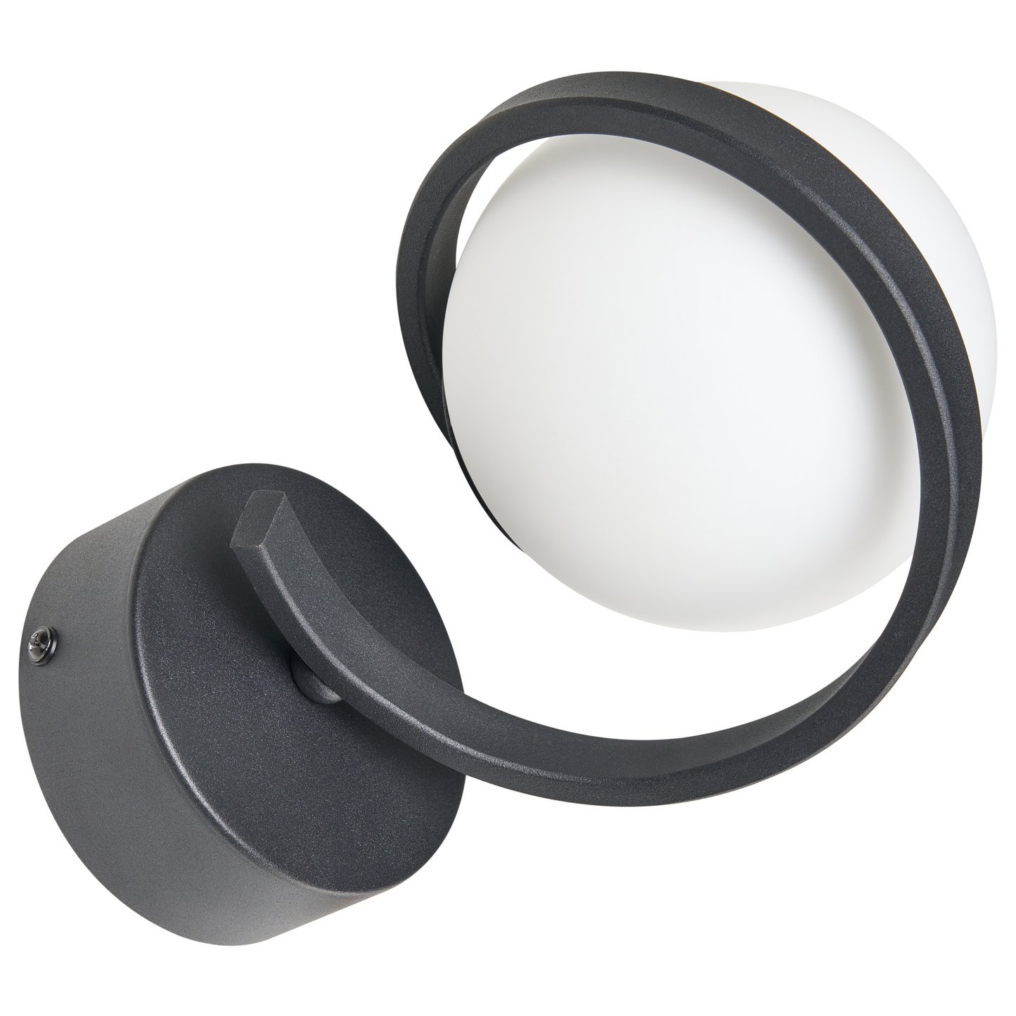 Wall Lamp Black Metal Base Glass Shade Elegant Minimalist