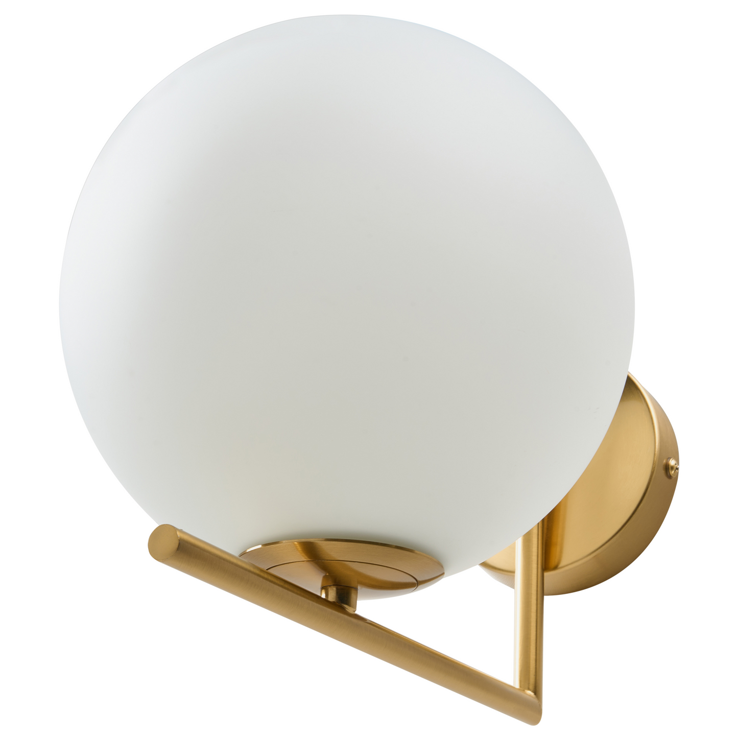 Gold Wall Lamp With Metal Base And Acrylic Shade
