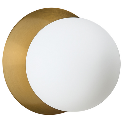 Set of 2 Gold Metal Base Wall Lamps With Glass Shade