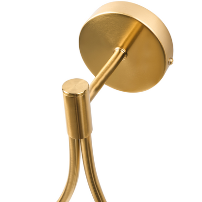 Wall Lamp Gold Metal Base Glass Shade Elegant Tear Form Modern Glam Lighting