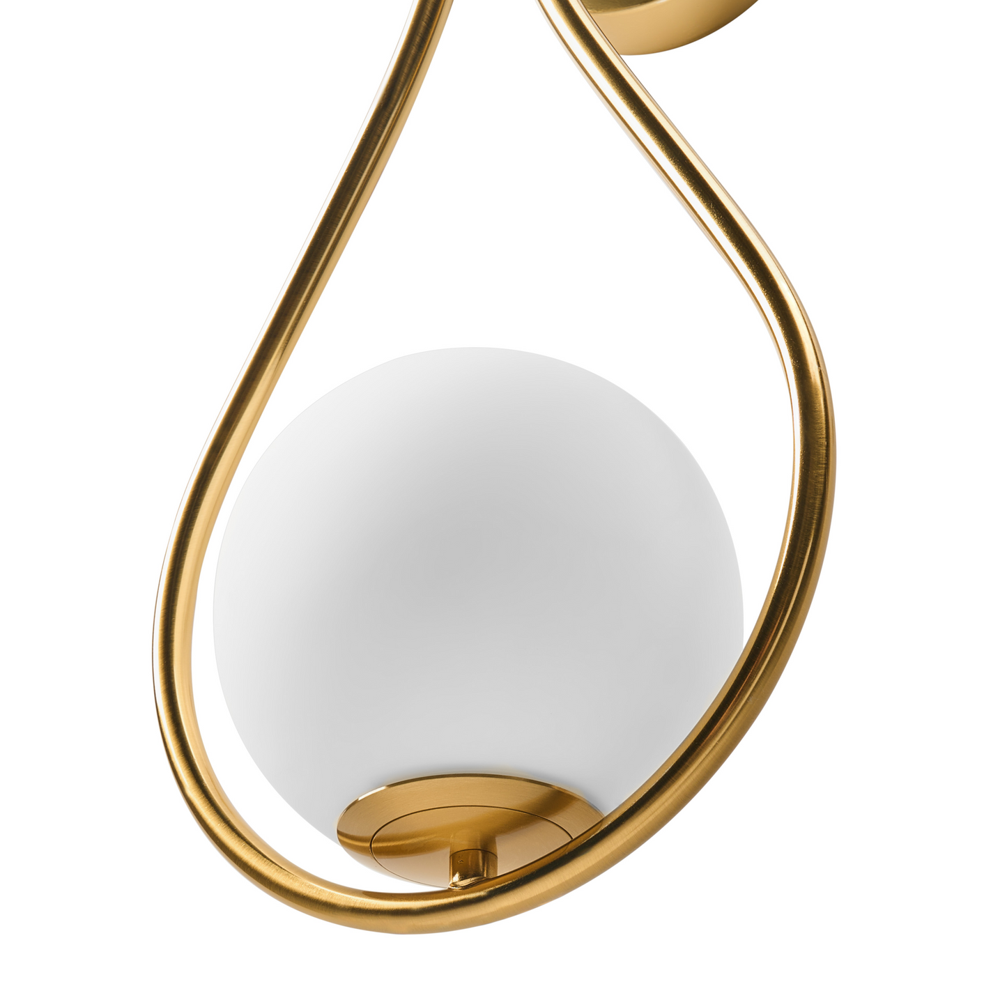 Wall Lamp Gold Metal Base Glass Shade Elegant Tear Form Modern Glam Lighting