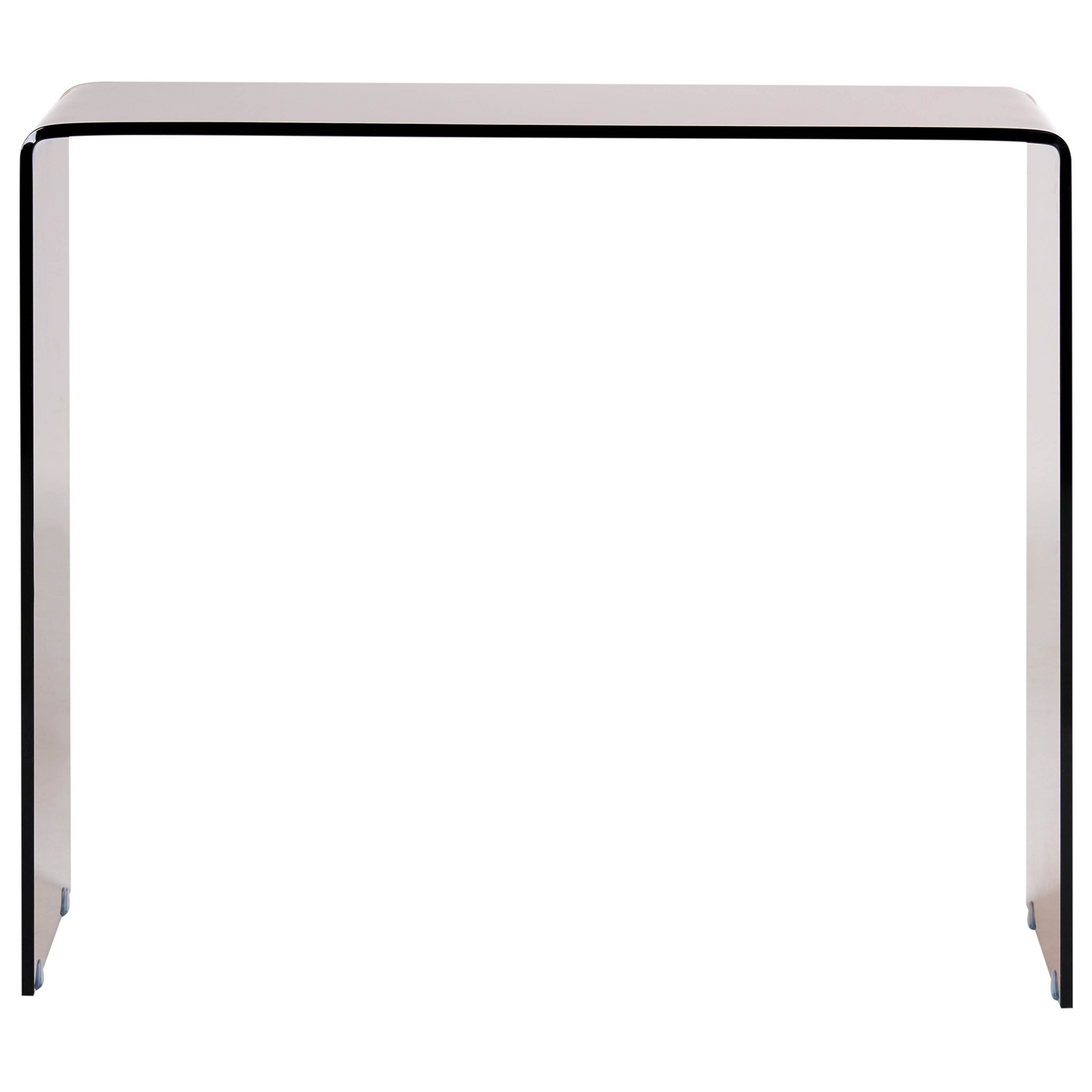 Console Table Brown Transparent Glass 90 x 30cm Minimalist Rectangular