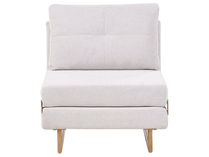 Off White Sofa Bed Chair For One With 5 Position Reclining Sleeper