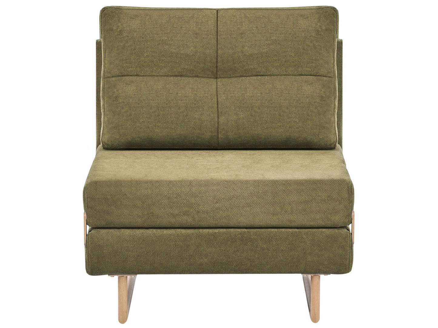 Sofa Bed Green Fabric Sleeper Armchair 5-Position Recline