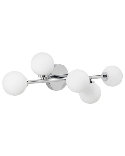 Wall Lamp Silver Five Light Metal Iron Fixture Double Modern Living Room Dining Bedroom