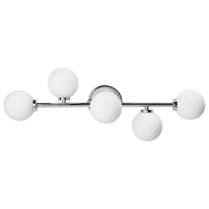 Wall Lamp Silver Five Light Metal Iron Fixture Double Modern Living Room Dining Bedroom