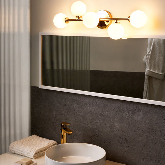 Gold Wall Lamp 5 Lights Modern Iron Fixture