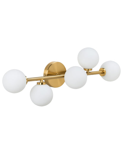 Gold Wall Lamp 5 Lights Modern Iron Fixture