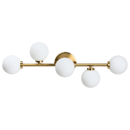 Gold Wall Lamp 5 Lights Modern Iron Fixture