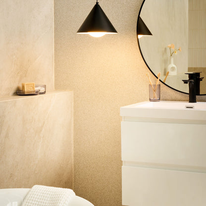 Pendant Lamp Black Metal Cone Modern Lighting Living Room