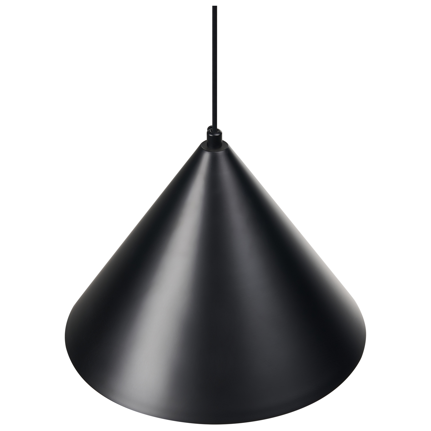 Pendant Lamp Black Metal Cone Modern Lighting Living Room
