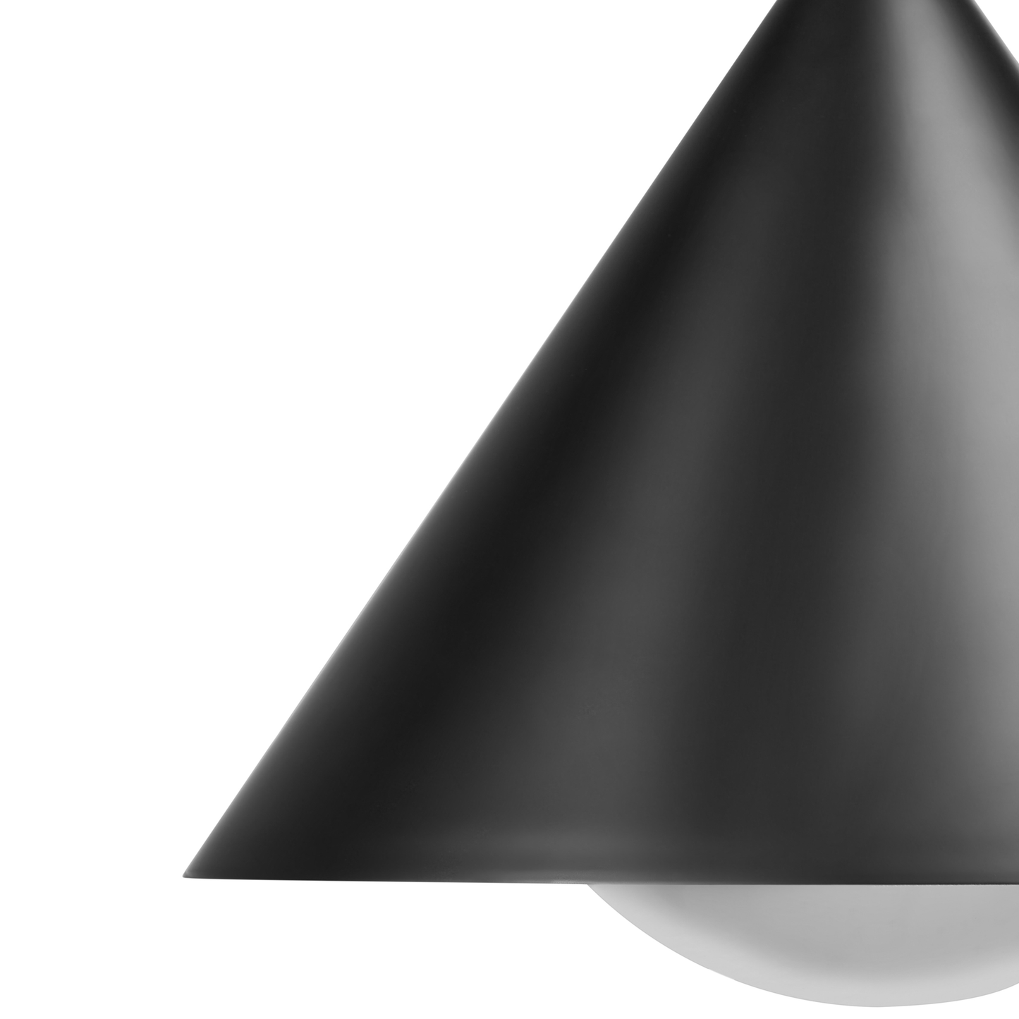 Pendant Lamp Black Metal Cone Modern Lighting Living Room