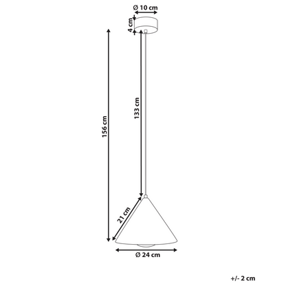 Pendant Lamp White Cone Modern Industrial Ceiling Light For Living Room And Dining Room