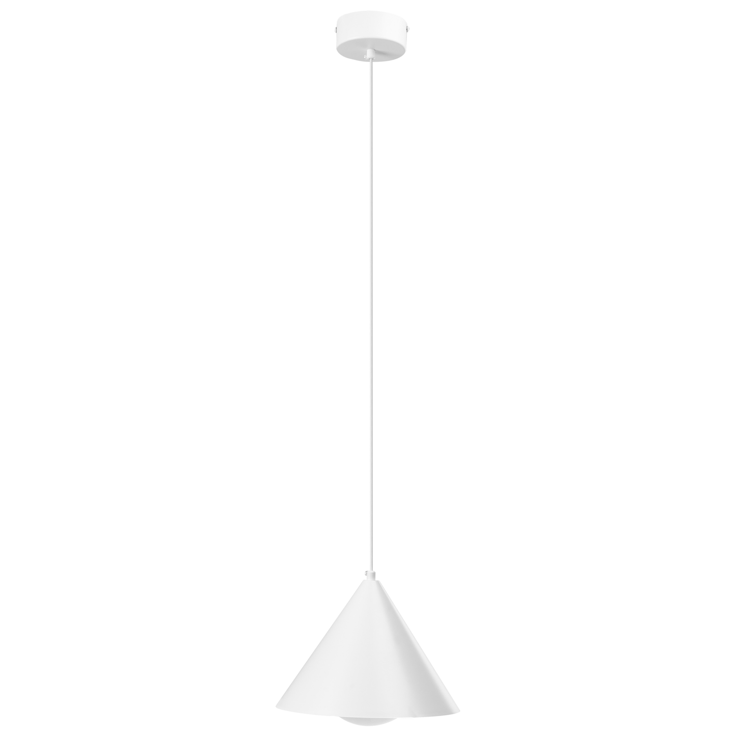 Pendant Lamp White Cone Modern Industrial Ceiling Light For Living Room And Dining Room