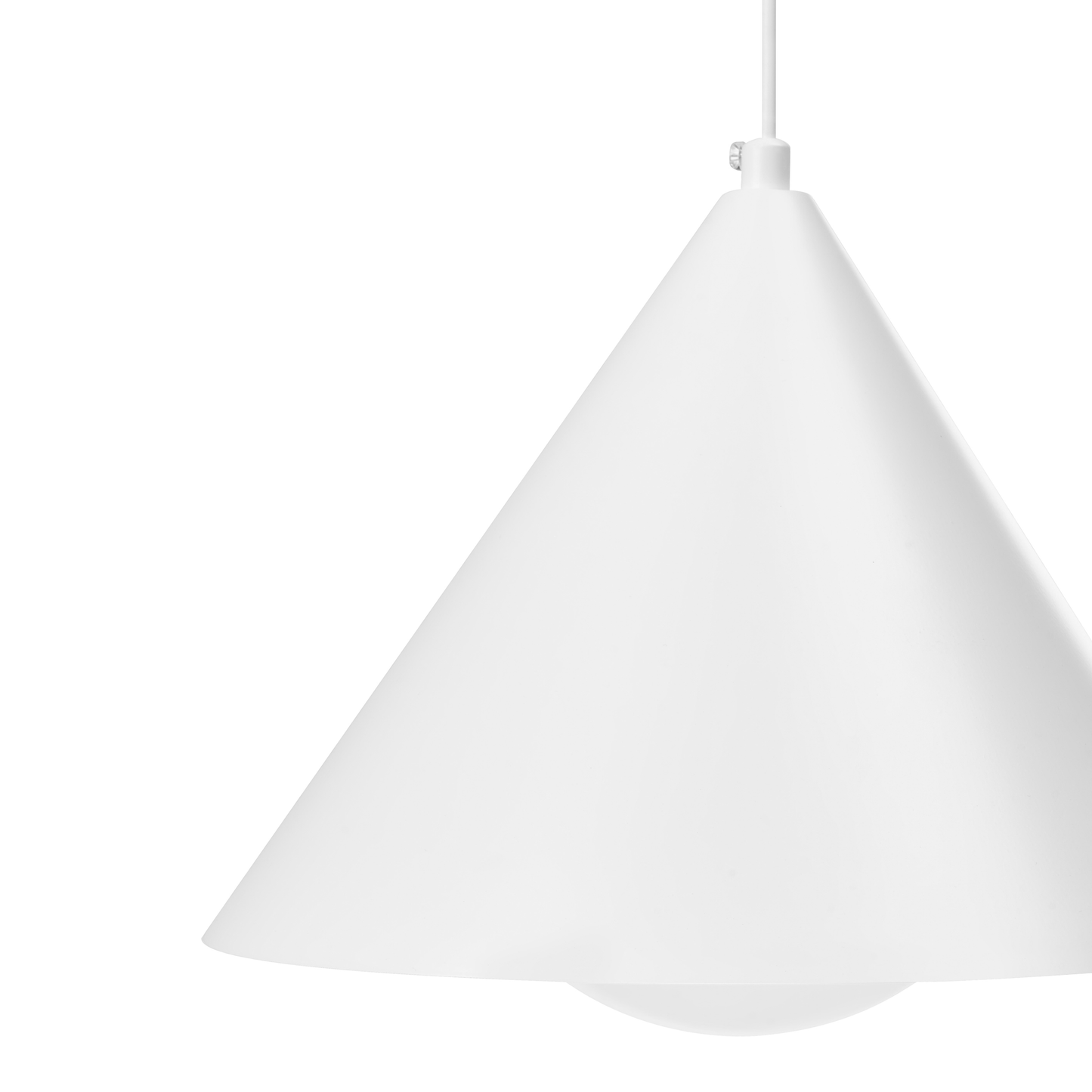 Pendant Lamp White Cone Modern Industrial Ceiling Light For Living Room And Dining Room