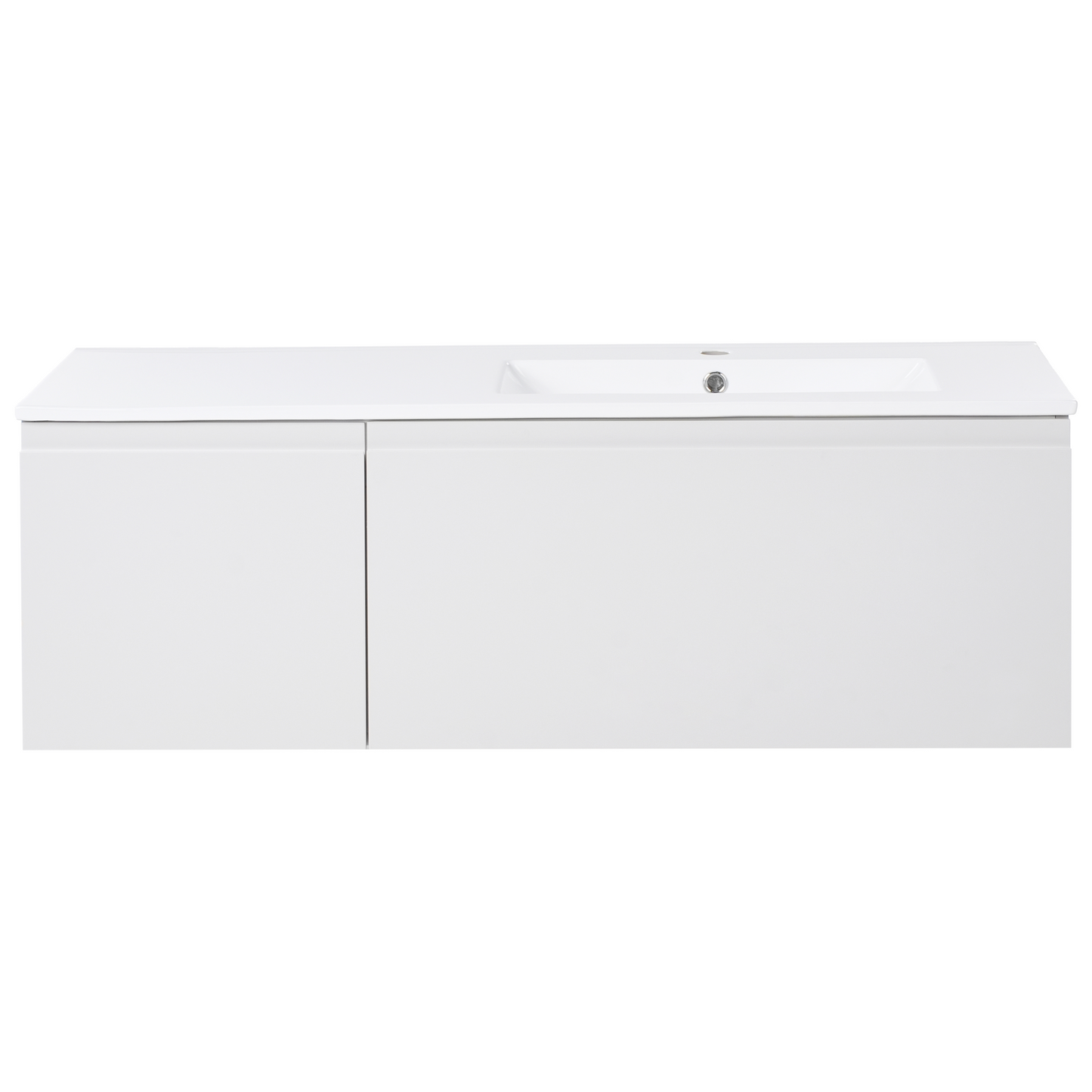 Wall Mounted Vanity With Basin Two Drawer 120cm Light Grey