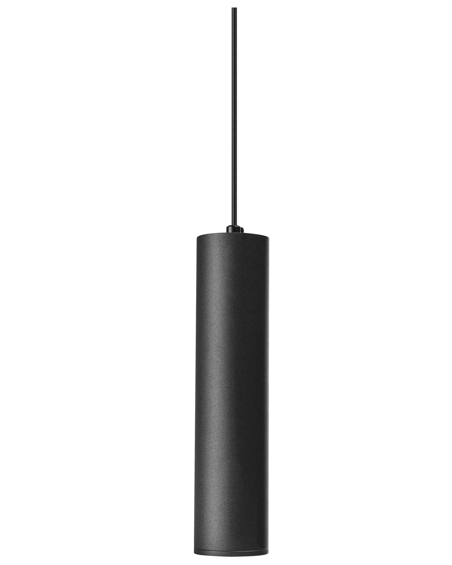 Pendant Lamp Black Metal Modern Hanging Light With Warm LED For Living Room