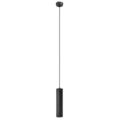 Pendant Lamp Black Metal Modern Hanging Light With Warm LED For Living Room