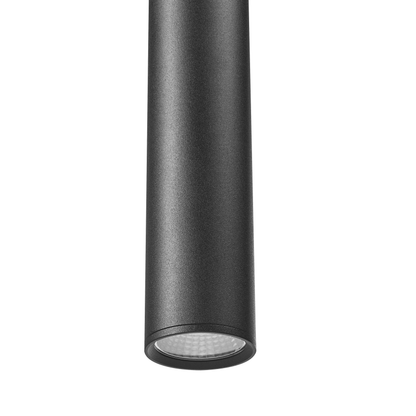 Pendant Lamp Black Metal Modern Hanging Light With Warm LED For Living Room