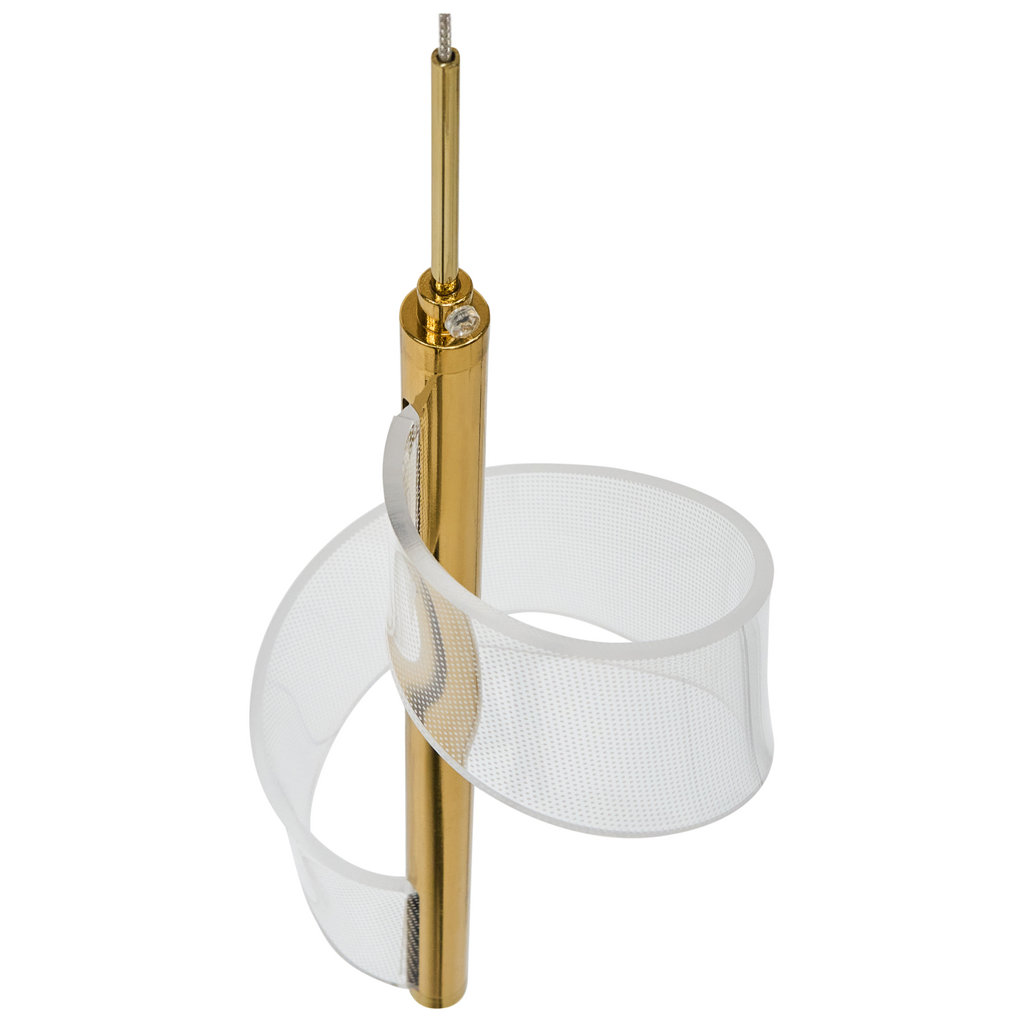 Gold Spiral Pendant Lamp LED Hanging Light For Living Room