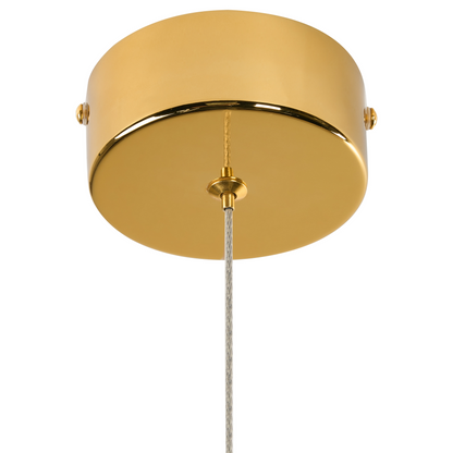 Gold Spiral Pendant Lamp LED Hanging Light For Living Room